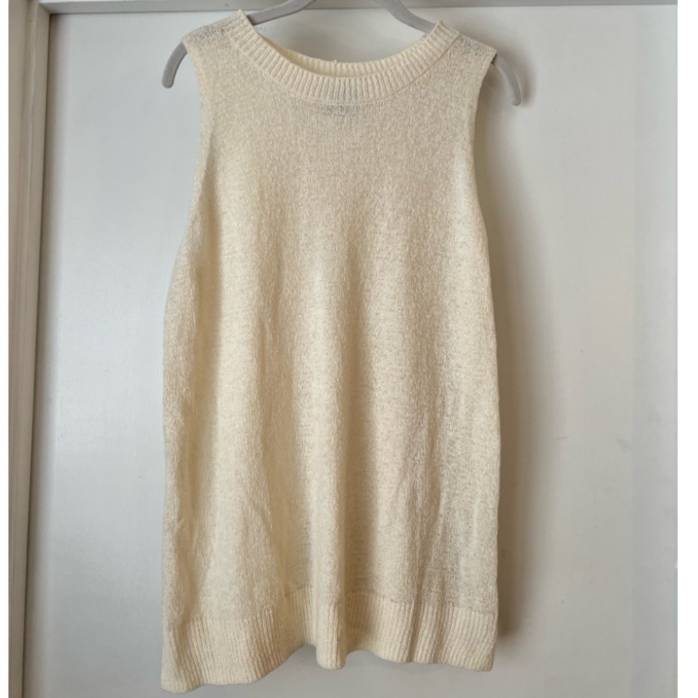 NWOT Cream Sweater Tank | XL